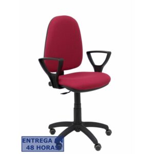 PIQUERAS Y CRESPO Silla Aýna bali granate brazos fijos ruedas de parque