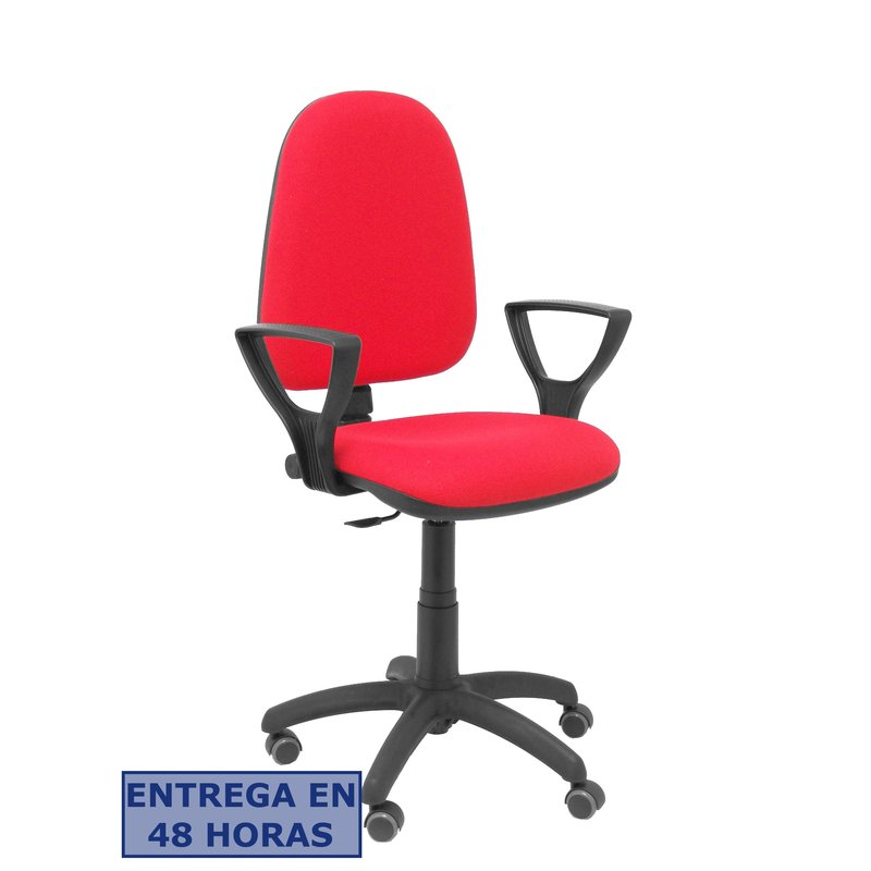 PIQUERAS Y CRESPO Silla Aýna bali rojo brazos fijos ruedas de parque