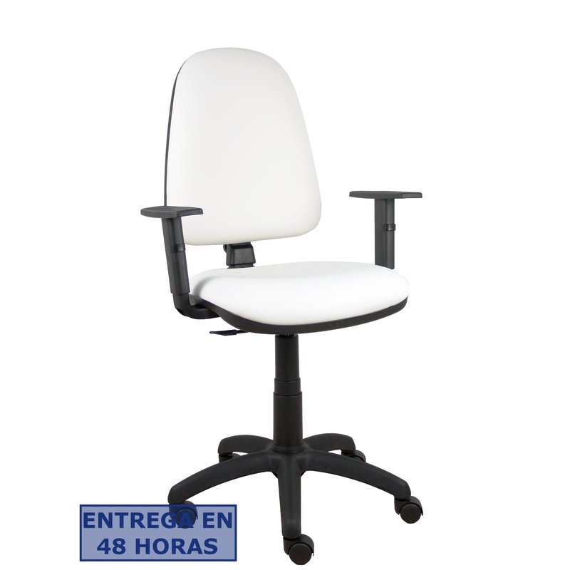 PIQUERAS Y CRESPO Silla Aýna similpiel blanco brazos regulables PIQUERAS Y CRESPO Silla Aýna similpiel blanco brazos regulables