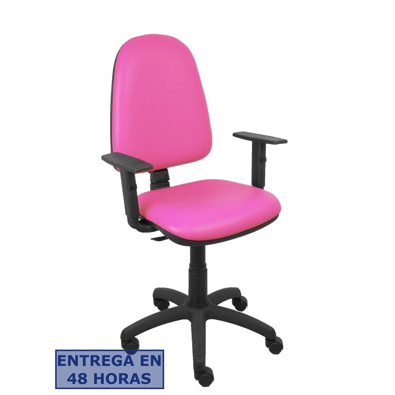 PIQUERAS Y CRESPO Silla Aýna similpiel rosa brazos regulables PIQUERAS Y CRESPO Silla Aýna similpiel rosa brazos regulables