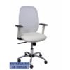 PIQUERAS Y CRESPO Silla Cilanco blanca malla blanca asto similpiel blanco brazo reg. base crom RP