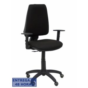 PIQUERAS Y CRESPO Silla Elche CP bali negro brazos regulables ruedas de parque