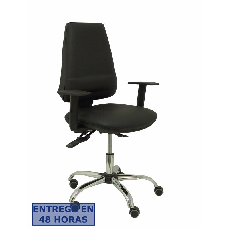 PIQUERAS Y CRESPO Silla Elche S 24 horas similpiel negro con refuerzo lumbar ¡Ultimas unidades!!