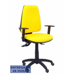 PIQUERAS Y CRESPO Silla Elche S bali amarillo brazos regulables ruedas de parque
