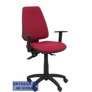 PIQUERAS Y CRESPO Silla Elche S bali color granate brazos regulables