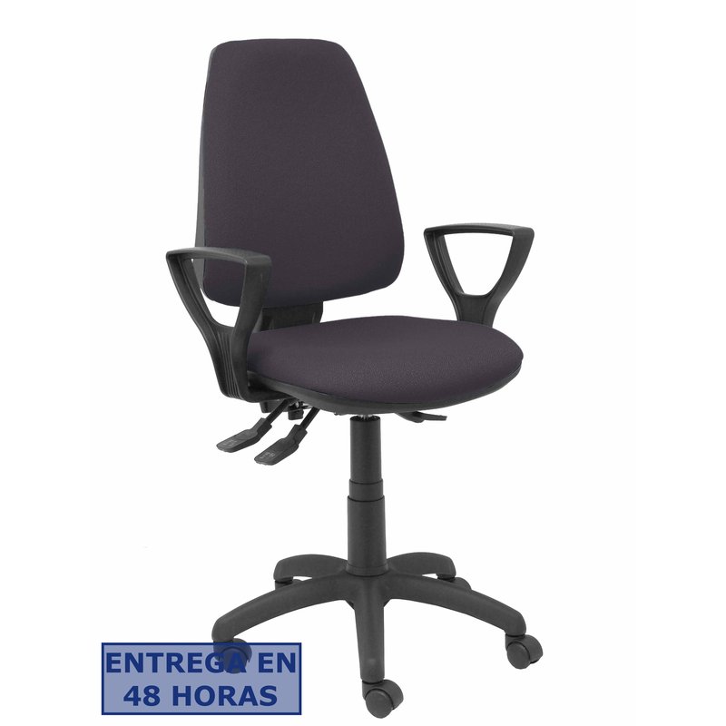 PIQUERAS Y CRESPO Silla Elche S bali gris oscuro brazos fijos