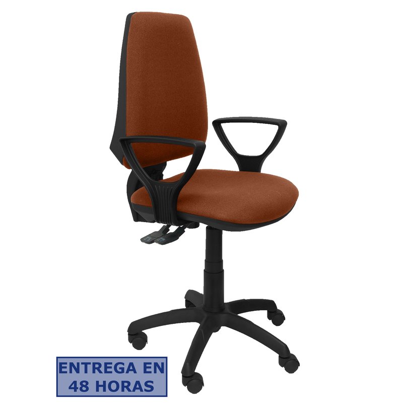 PIQUERAS Y CRESPO Silla Elche S bali marron brazos fijos