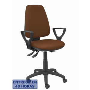 PIQUERAS Y CRESPO Silla Elche S bali marron oscuro brazos fijos