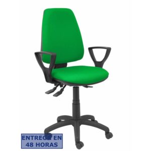 PIQUERAS Y CRESPO Silla Elche S bali verde brazos fijos