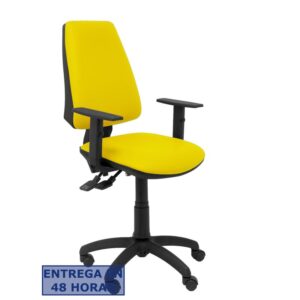 PIQUERAS Y CRESPO Silla Elche S similpiel amarillo brazos regulables