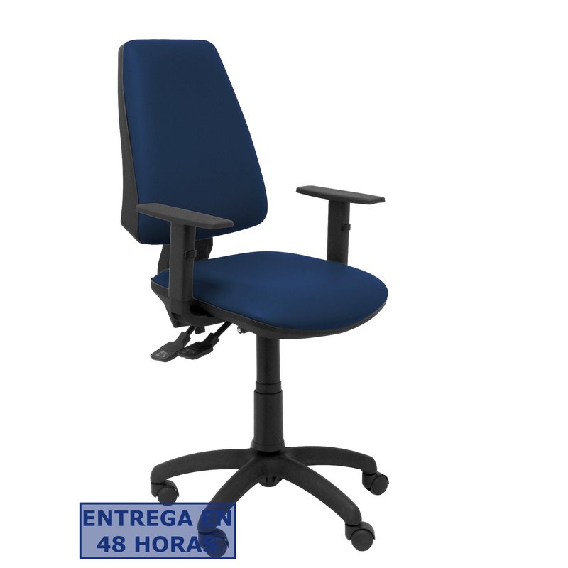 PIQUERAS Y CRESPO Silla Elche S similpiel azul marino brazos regulables