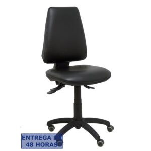 PIQUERAS Y CRESPO Silla Elche asincro similpiel negro ruedas de parque