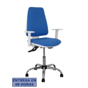 PIQUERAS Y CRESPO Silla Elche blanca asincro bali azul brazos regulables ruedas de parque
