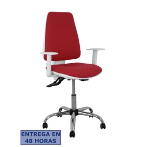 PIQUERAS Y CRESPO Silla Elche blanca asincro bali granate brazos regulables ruedas de parque