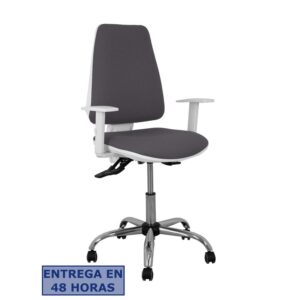 PIQUERAS Y CRESPO Silla Elche blanca asincro bali gris oscuro brazos regulables ruedas de parque