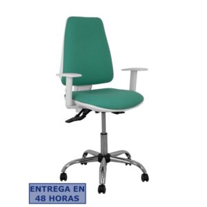 PIQUERAS Y CRESPO Silla Elche blanca asincro bali verde esmeralda brazos regulables ruedas de parque