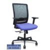 PIQUERAS Y CRESPO Silla Haches traslack malla negra asiento bali azul claro brazos 2D ruedas 65mm