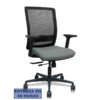 PIQUERAS Y CRESPO Silla Haches traslack malla negra asiento bali gris brazos 2D ruedas 65