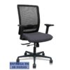 PIQUERAS Y CRESPO Silla Haches traslack malla negra asiento bali gris oscuro brazos 2D ruedas 65mm