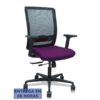 PIQUERAS Y CRESPO Silla Haches traslack malla negra asiento bali morado brazos 2D ruedas 65mm