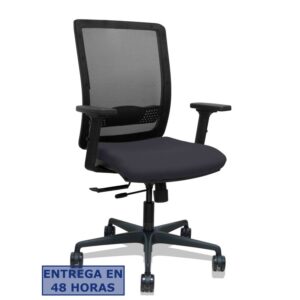 PIQUERAS Y CRESPO Silla Haches traslack malla negra asiento bali negro brazos 2D ruedas 65
