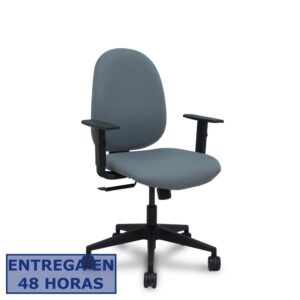 PIQUERAS Y CRESPO Silla Horche sincro bali gris brazos regulables base piramidal ruedas nailon 65mm