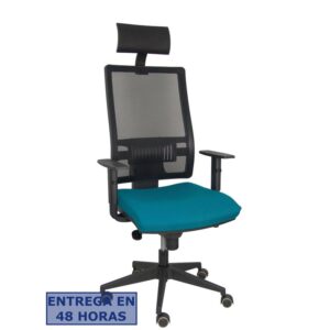 PIQUERAS Y CRESPO Silla Horna bali verde petroleo brazo regulable y cabecero