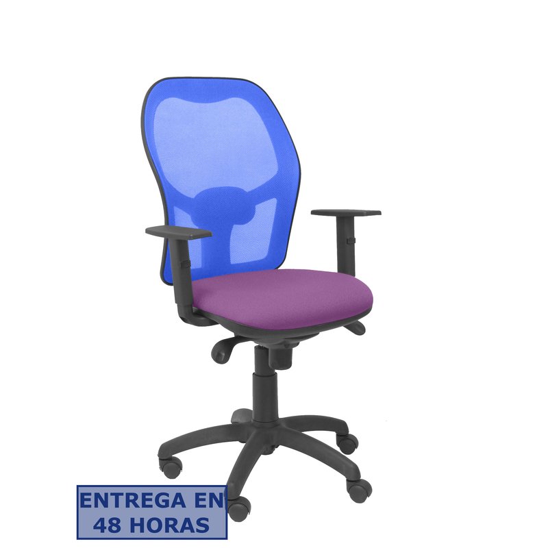 PIQUERAS Y CRESPO Silla Jorquera malla azul asiento bali lila PIQUERAS Y CRESPO Silla Jorquera malla azul asiento bali lila