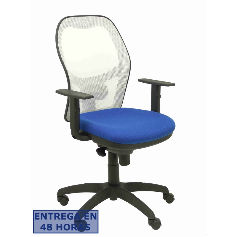 PIQUERAS Y CRESPO Silla Jorquera malla blanca asiento bali azul