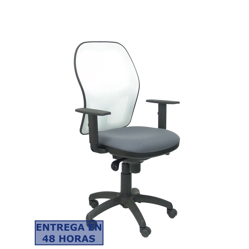 PIQUERAS Y CRESPO Silla Jorquera malla blanca asiento bali gris oscuro