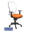 PIQUERAS Y CRESPO Silla Jorquera malla blanca asiento bali naranja