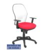 PIQUERAS Y CRESPO Silla Jorquera malla blanca asiento bali rojo