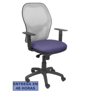 PIQUERAS Y CRESPO Silla Jorquera malla gris asiento bali azul claro