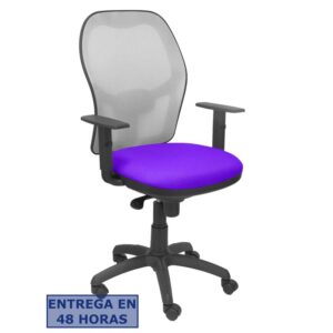 PIQUERAS Y CRESPO Silla Jorquera malla gris asiento bali lila