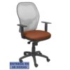 PIQUERAS Y CRESPO Silla Jorquera malla gris asiento bali marron PIQUERAS Y CRESPO Silla Jorquera malla gris asiento bali marron