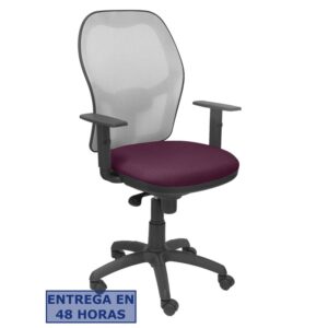 PIQUERAS Y CRESPO Silla Jorquera malla gris asiento bali morado