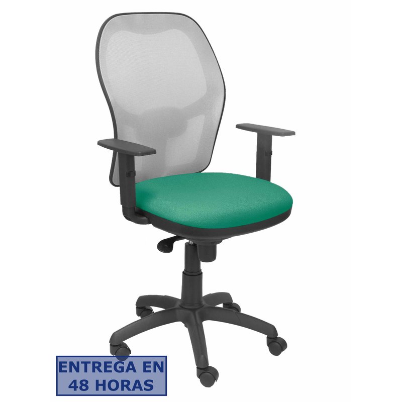 PIQUERAS Y CRESPO Silla Jorquera malla gris asiento bali verde esmeralda PIQUERAS Y CRESPO Silla Jorquera malla gris asiento bali verde esmeralda