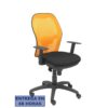 PIQUERAS Y CRESPO Silla Jorquera malla naranja asiento bali negro