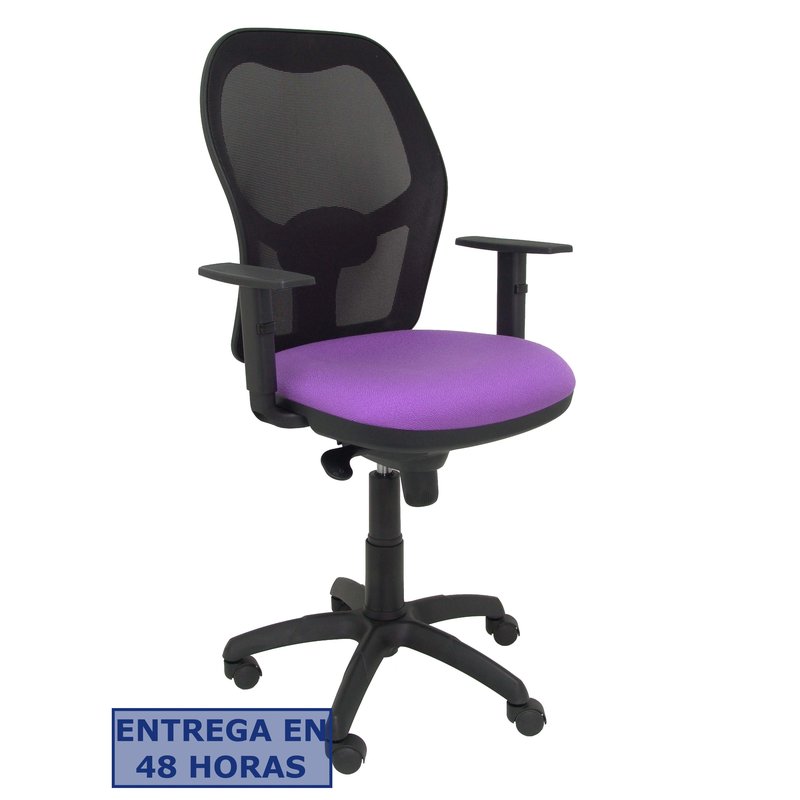 PIQUERAS Y CRESPO Silla Jorquera malla negra asiento bali lila