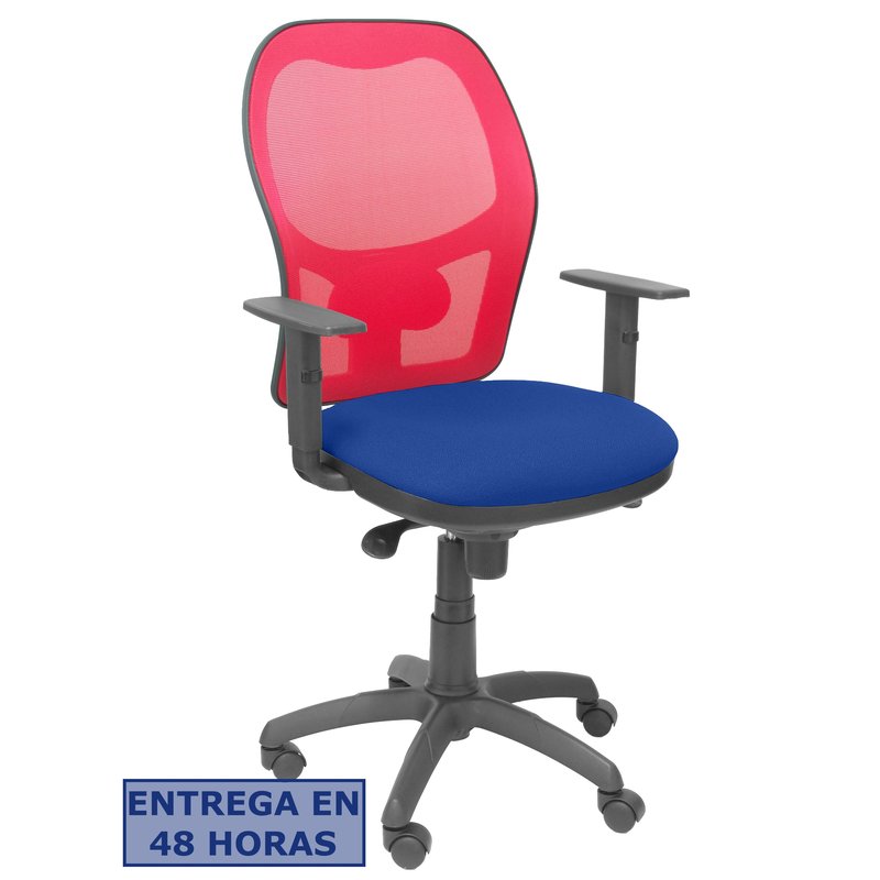 PIQUERAS Y CRESPO Silla Jorquera malla roja asiento bali azul