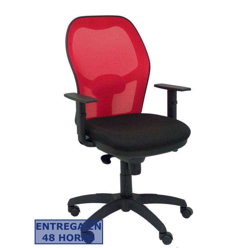 PIQUERAS Y CRESPO Silla Jorquera malla roja asiento bali negro PIQUERAS Y CRESPO Silla Jorquera malla roja asiento bali negro