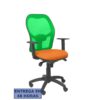 PIQUERAS Y CRESPO Silla Jorquera malla verde asiento bali naranja
