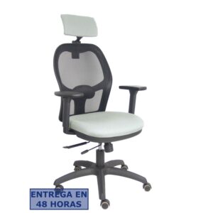 PIQUERAS Y CRESPO Silla Jorquera traslack malla negra asiento bali gris claro brazos 3D cabecero regulable