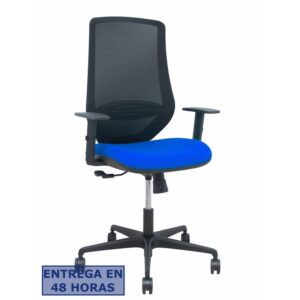 PIQUERAS Y CRESPO Silla Mardos sincro malla negra bali azul brazo regulable