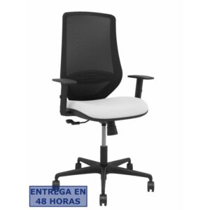 PIQUERAS Y CRESPO Silla Mardos sincro malla negra bali blanco brazo regulable