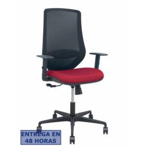 PIQUERAS Y CRESPO Silla Mardos sincro malla negra bali granate brazo regulable