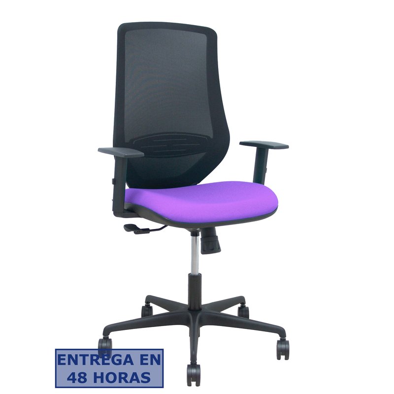 PIQUERAS Y CRESPO Silla Mardos sincro malla negra bali lila brazo regulable