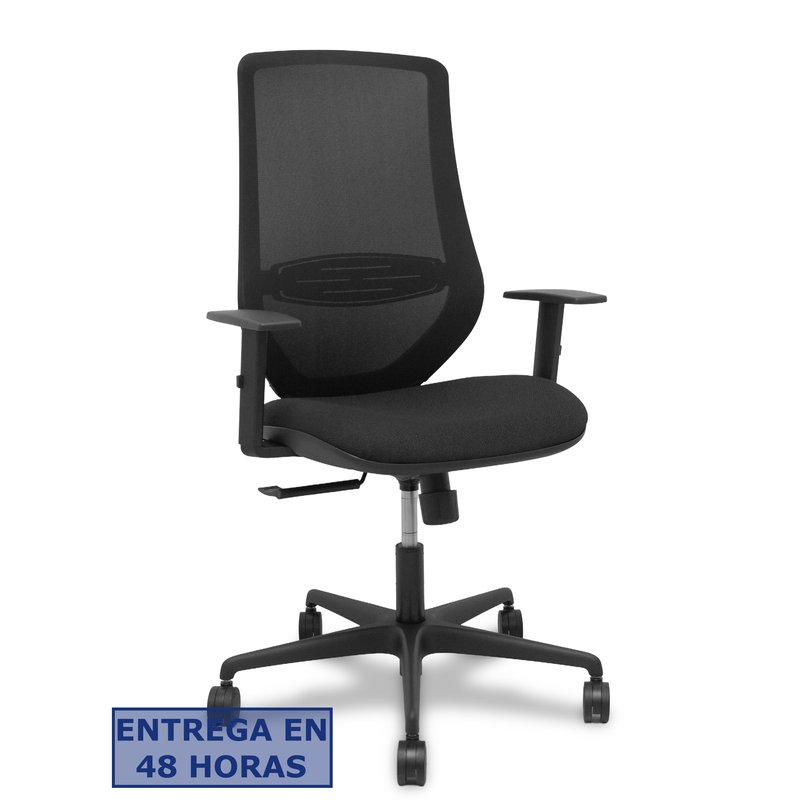 PIQUERAS Y CRESPO Silla Mardos sincro malla negra bali negro brazo regulable.