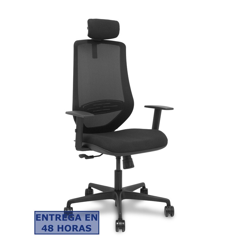 PIQUERAS Y CRESPO Silla Mardos sincro malla negra bali negro brazo regulable cabecero regulable PIQUERAS Y CRESPO Silla Mardos sincro malla negra bali negro brazo regulable cabecero regulable