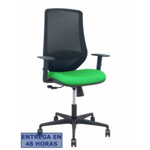 PIQUERAS Y CRESPO Silla Mardos sincro malla negra bali verde brazo regulable